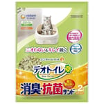 Unicharm Unicharm 日本消臭大師防飛散消臭抗菌沸石 矽膠貓砂 原味 2L 2L  正面圖