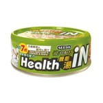 SEEDS SEEDS 貓罐頭 Health iN機能鮪⿂湯罐 中老年貓配方 ⽩身鮪⿂+雞⾁+維他命A 80g 80g  正面圖