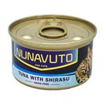 NUNAVUTO NUNAVUTO 無穀物貓罐 吞拿魚伴白飯魚 80g 80g  正面圖