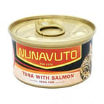 NUNAVUTO NUNAVUTO 無穀物貓罐 吞拿魚伴三文魚 80g 80g  正面圖