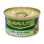 NUNAVUTO NUNAVUTO 無穀物貓罐 吞拿魚伴蟹肉 80g 80g  正面圖
