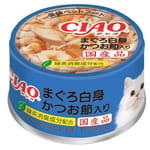 CIAO CIAO 貓罐頭 白身金槍魚配鰹魚片 85g 85g  正面圖
