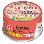 CIAO CIAO 貓罐頭 雞肉+帝皇三文魚 85g 85g  正面圖
