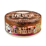 泥貓道 泥貓道 貓罐頭 副食罐 鮪魚+雞肉+蝦 82g 82g  正面圖