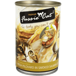 Fussie Fussie Cat 貓罐頭 煙三文魚汁沙丁魚 400g 400g  正面圖