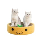HelloDOG HelloDOG 玩具嚴選 貓玩具 瓦楞紙貓窩 可愛大眼咪咀 橙色 1個 [約41cm x 10cm]   正面圖