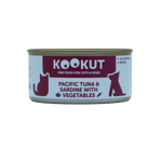 KOOKUT KOOKUT 貓狗罐頭 100% 天然 太平洋吞拿魚沙甸魚蔬菜 150g 150g  正面圖