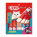 CIAO CIAO 貓零食 日本啫喱果凍棒 三文魚鰹魚混合海鮮味 15g 20條裝 15g  正面圖