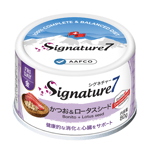 Signature7 Signature7 貓罐頭 營養肉醬罐罐 消化+心臟健康 鰹魚+雞肉+蓮子 80g 80g  正面圖