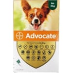 Bayer Elanco 德國拜耳 Bayer (Elanco) 犬用 Advocate 心疥爽滴劑 4kg以下 1盒3支 (BAOD40)