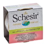 Schesir Schesir 湯煮貓罐頭 雞肉及蝦肉 70g 70g  正面圖