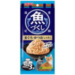 CIAO CIAO 袋裝貓濕糧 日本 INABA 魚盛 吞拿魚+鰹魚+白飯魚 60g×3袋 60g  正面圖