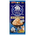 CIAO CIAO 袋裝貓濕糧 日本 INABA 魚盛 吞拿魚+鰹魚+扇貝 60g×3袋 60g  正面圖