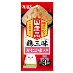 CIAO CIAO 貓濕糧 日本 INABA 雞三味 蟹肉棒 60g×3袋 60g  正面圖