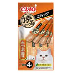 CIAO CIAO 貓零食 果凍片 燒鰹魚 鰹魚節味 15g×4 15g  正面圖
