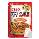 CIAO CIAO 貓糧 1.5兆億個 乳酸菌夾心乾糧 雞肉+鰹魚片味 500g 500g  正面圖