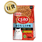 CIAO CIAO 貓糧 脆脆糧 吞拿魚+白飯味 700g 700g  正面圖