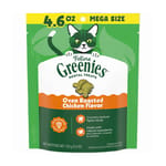 Greenies貓齒靈 Greenies貓齒靈 貓零食 潔齒餅 Oven Roasted Chicken Flavor 烤雞 4.6OZ   正面圖