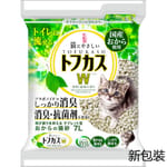 W之爽快特強除臭 W之爽快特強除臭 豆腐貓砂 圓片型 7L 7L  正面圖