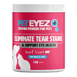 Pet Pet Eyez 貓狗眼睛保健粉  牛肉味 120湯匙   正面圖