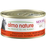 Almo Almo Nature HFC Mousse 貓罐頭 雞肉+南瓜 70g 70g  正面圖