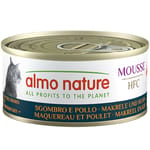 Almo Almo Nature HFC Mousse 貓罐頭 鯖魚+雞肉 70g 70g  正面圖