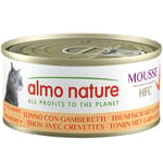 Almo Almo Nature HFC Mousse 貓罐頭 吞拿魚+鮮蝦 70g 70g  正面圖