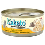 Kakato Kakato 貓罐頭 全營養單一蛋白主食罐 成貓及高齡貓配方 雞胸 70g 70g  正面圖