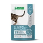 Nature Protection Nature s Protection 貓濕糧 成貓主食袋裝濕糧 體重控制配方 雞+三文魚+吞拿魚 100g (KIP57100G)