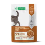 Nature Protection Nature s Protection 貓濕糧 幼貓主食袋裝濕糧 健康成長配方 雞肉+牛肉 (KIP56100G)