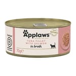 Applaws 貓罐頭 肉絲湯汁 吞拿魚+三文魚 70g (1028) 貓罐頭 貓濕糧 Applaws 寵物用品速遞