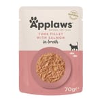 Applaws 貓濕糧 Pouch 肉絲湯汁配方 吞拿魚+三文魚 70g (8028) 貓罐頭 貓濕糧 Applaws 寵物用品速遞