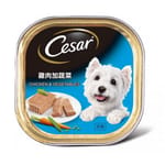 Cesar西莎 Cesar西莎 鋁罐狗罐頭 經典鮮肉系列 雞肉加蔬菜 CHICKEN & VEGETABLES 100g 100g  正面圖