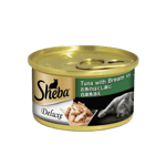 Sheba Sheba 日系貓罐頭 吞拿魚加鯛魚魚凍 85g 深綠色 85g  正面圖