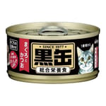 AIXIA AIXIA 愛喜雅 貓罐頭 黑缶系列 金槍魚加鰹魚 80g 80g  正面圖
