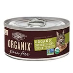 CASTOR CASTOR & POLLUX ORGANIX 貓罐頭 有機無穀物 手撕雞及雞肝配方 3oz 3oz  正面圖