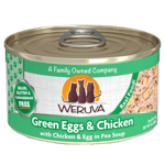 WeRuVa WeRuVa 貓罐頭 主食罐 無骨及去皮雞胸肉、雞蛋、豌豆 Green Eggs and Chicken 85g 85g  正面圖