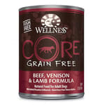 WELLNESS WELLNESS CORE 狗罐頭 無穀物狗罐頭 牛肉、鹿肉拼羊肉配方 12.5oz 5oz  正面圖