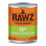 RAWZ RAWZ 狗罐頭 主食罐 全犬配方 雞肉及雞肝 354g 354g  正面圖