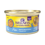 WELLNESS WELLNESS 貓罐頭 Complete Health 無穀物 Pate營養系列 牛肉及三文魚 5.5oz 156g 5oz  正面圖