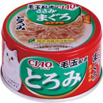CIAO CIAO 貓罐頭 とろみ 毛玉配慮 雞肉金槍魚及扇貝味 80g 80g  正面圖