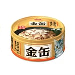 AIXIA AIXIA 愛喜雅 貓罐頭 金缶系列 吞拿魚+雞 70g  新舊包裝隨機發貨 70g  正面圖