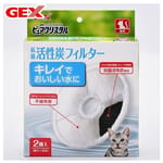 日本GEX 日本GEX 貓用水機活性碳過濾片替換裝 2片裝  貓用 正面圖