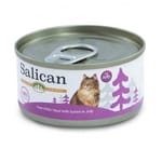 Salican Salican 貓罐頭 白肉吞拿魚蟹肉啫喱 85g 紫 85g  正面圖