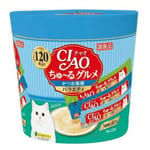CIAO CIAO 肉泥 貓零食 扇貝及海鮮味 14g 120本罐裝 SC-212 14g  正面圖