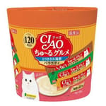 CIAO CIAO 肉泥 貓零食 雞肉及海鮮味 14g 120本罐裝 SC-213 14g  正面圖