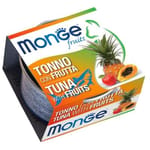 Monge Monge 貓罐頭 清新鮮果系列 成貓配方 吞拿魚雜果 80g 80g  正面圖