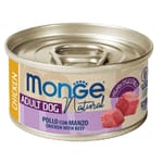 Monge Monge Natural 真肉絲狗罐 雞肉牛肉 95g (MO6958) (新舊包裝隨機發貨)