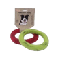 Billipets Billipets 狗玩具 新西蘭天然羊毛系列 拉扯圈 紅色 Ø15cm   正面圖