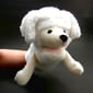 日本Bonbi 日本Bonbi ILOVEPETS Animal Mitten LoveDog 狗狗手偶玩具 白色貴婦狗 一個入   背面圖